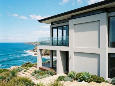 Sydney coastal home with well-maintained cement render protected from salt-air damage