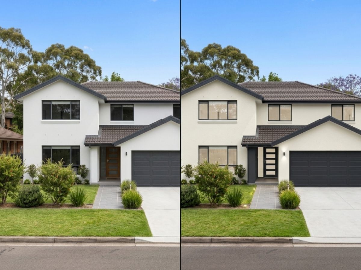 Rendered home in the Randwick area, before and after