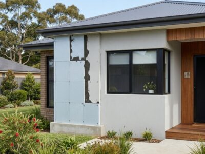 EPS foam cladding and traditional render on a Sydney home