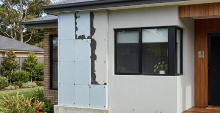EPS foam cladding and traditional render on a Sydney home