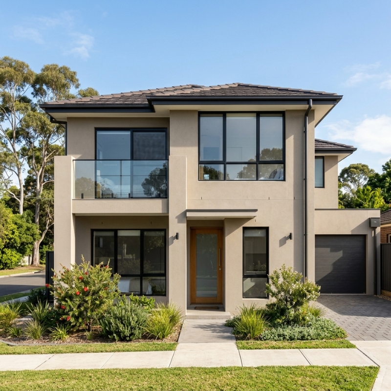 Long-lasting rendered facade on a Sydney home
